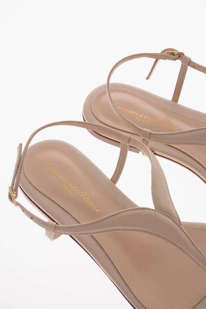 Gianvito Rossi Leather MOUSSE Flat Thong Sandals