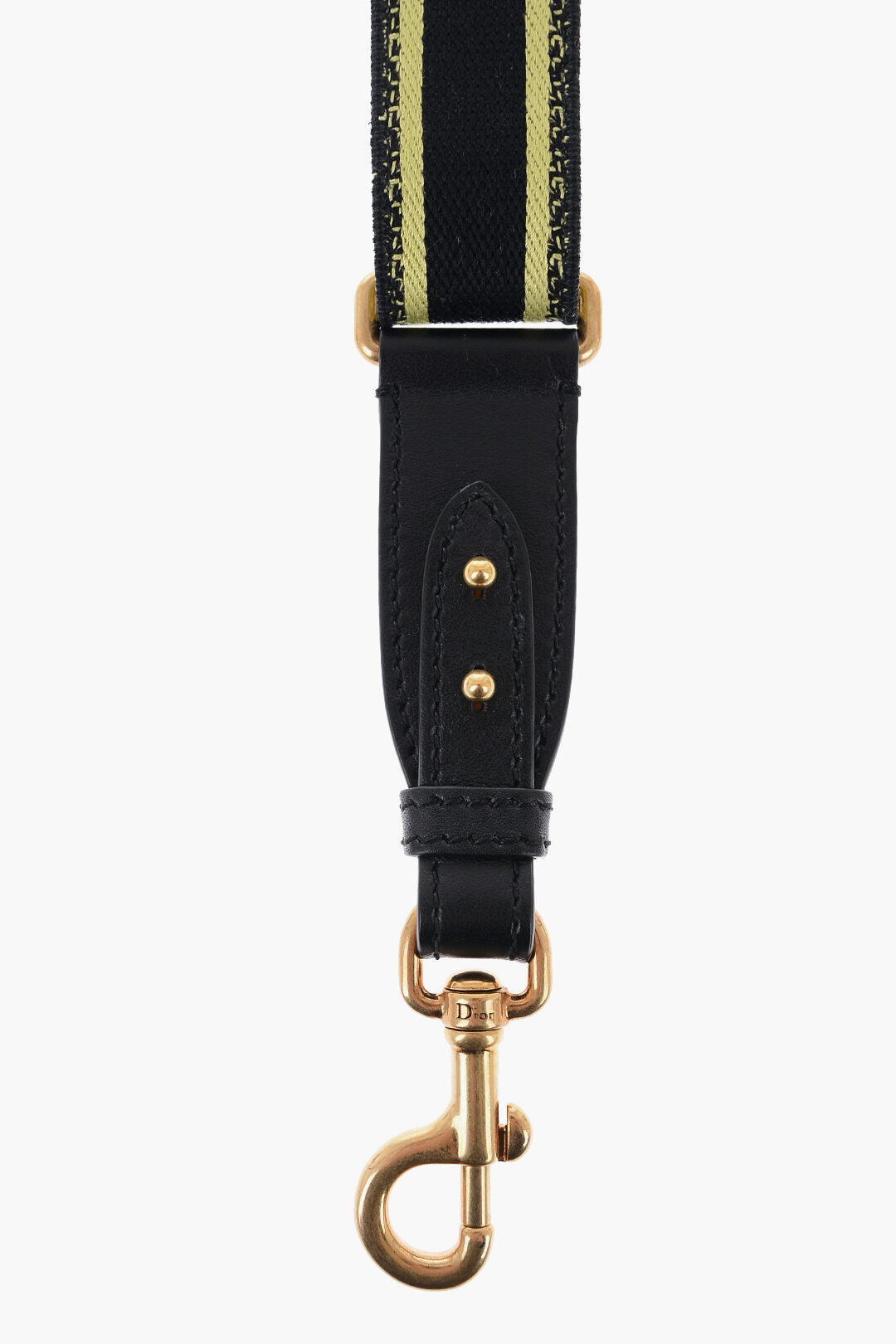 DIOR CANVAS LOGO SHOULDER STRAP WITH LEATHER TRIMS