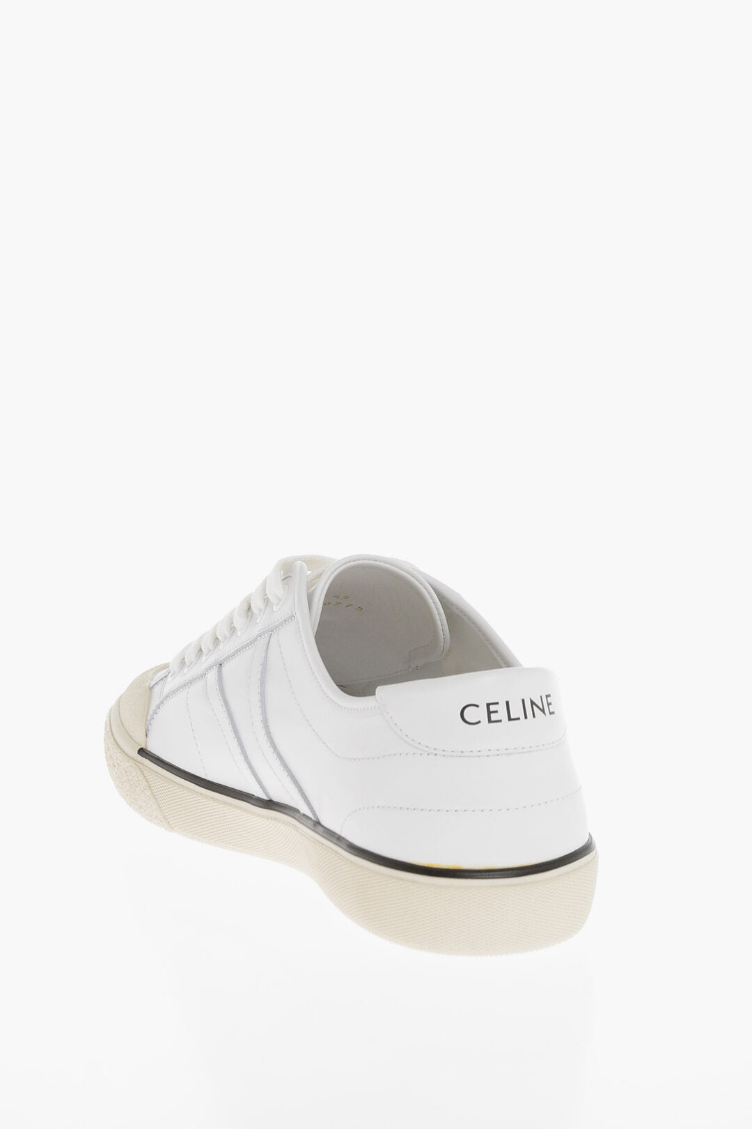 Sneakers in pelle con logo Celine e suola a contrasto