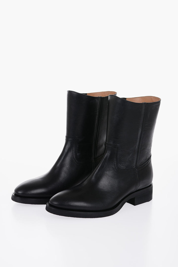 Maison Margiela Men's Vintage Effect Leather Boots