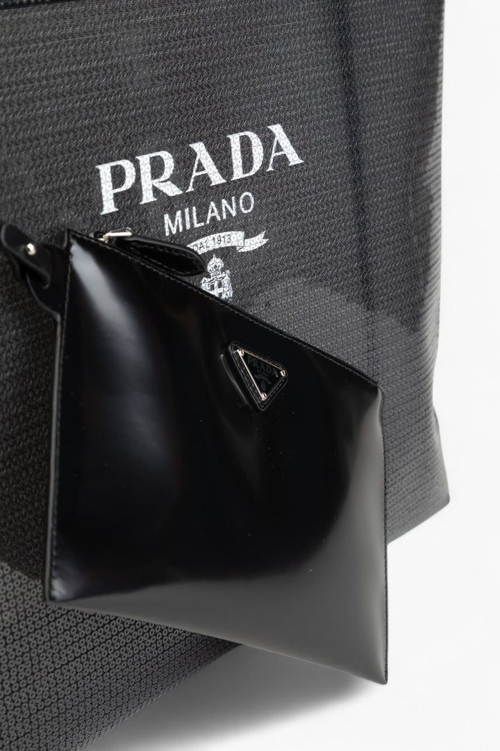 Prada Black Mesh Tote Bag