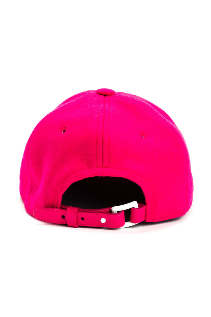 Valentino Fuchsia Hat with Iconic VLNT Embroidery, Made in Italy