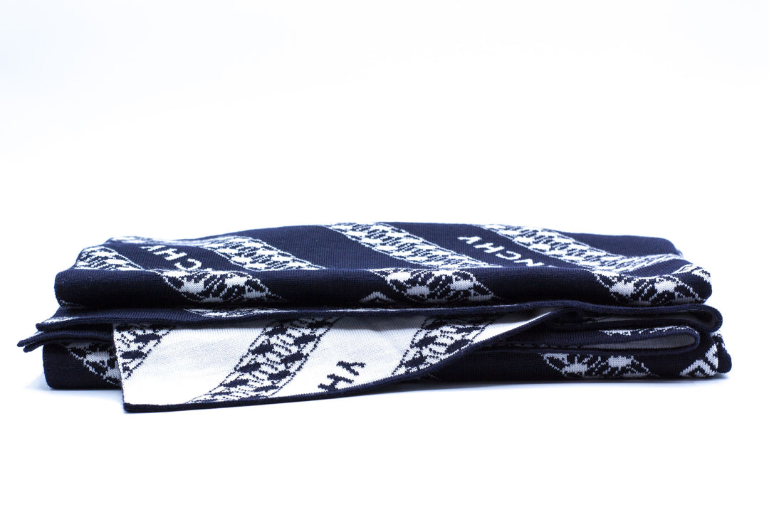 Givenchy Luxury Navy-White Scarf - Iconic Branding and High-Quality Material