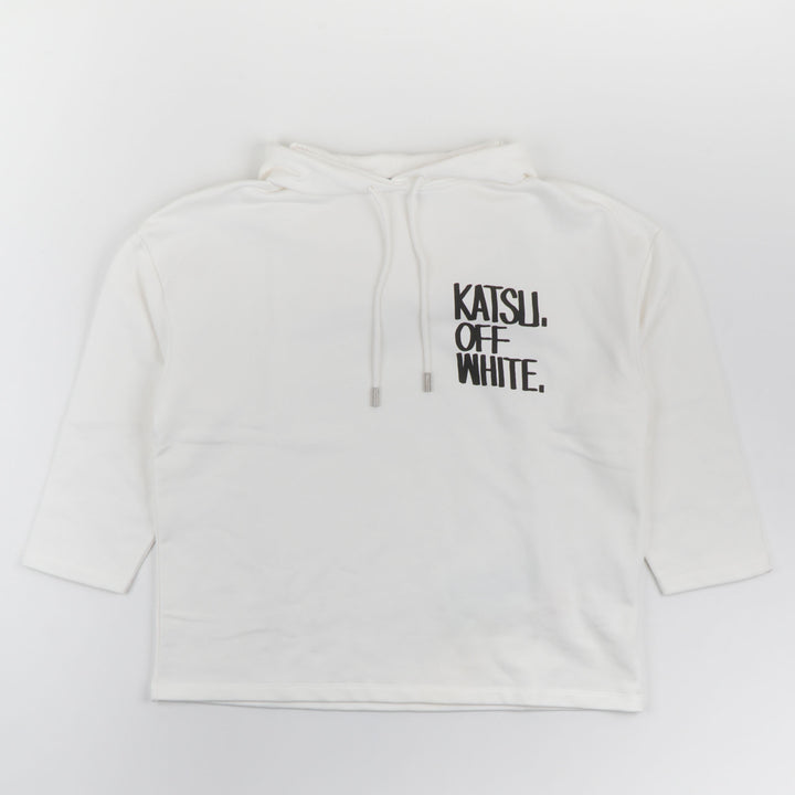 Off-White Signature White Sweater with Bold Black Lettering