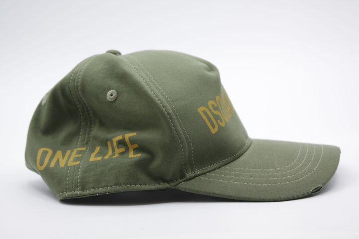 Dsquared2 Green-Yellow Embroidered Logo Hat