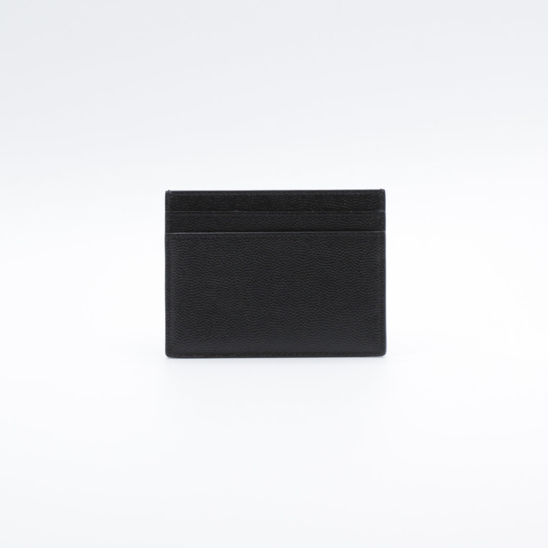 Saint Laurent Black Leather Wallet with Logo - Made in Italy