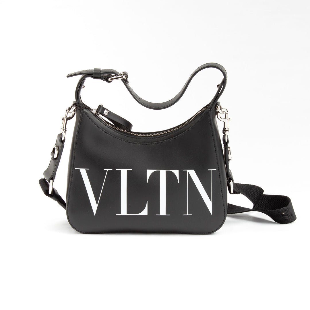 Valentino Bags Black VLTN Logo Bag - Made in Italy