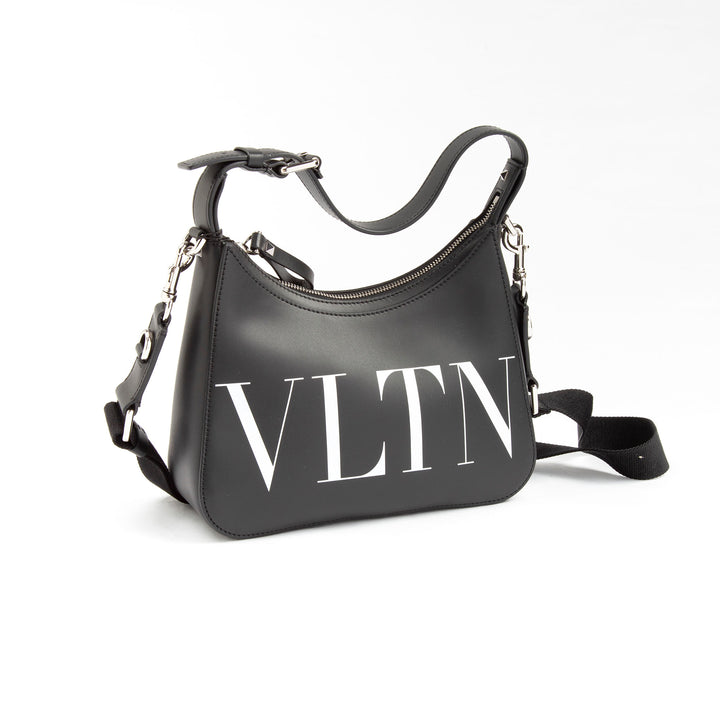 Valentino Bags Black VLTN Logo Bag - Made in Italy