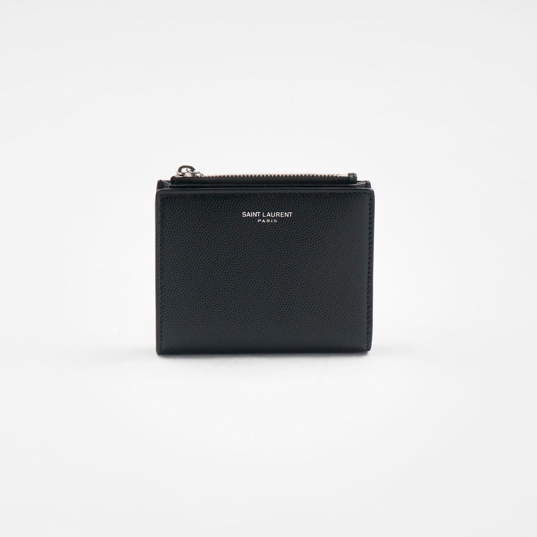 Saint Laurent Elegant Black Wallet Made in Italy