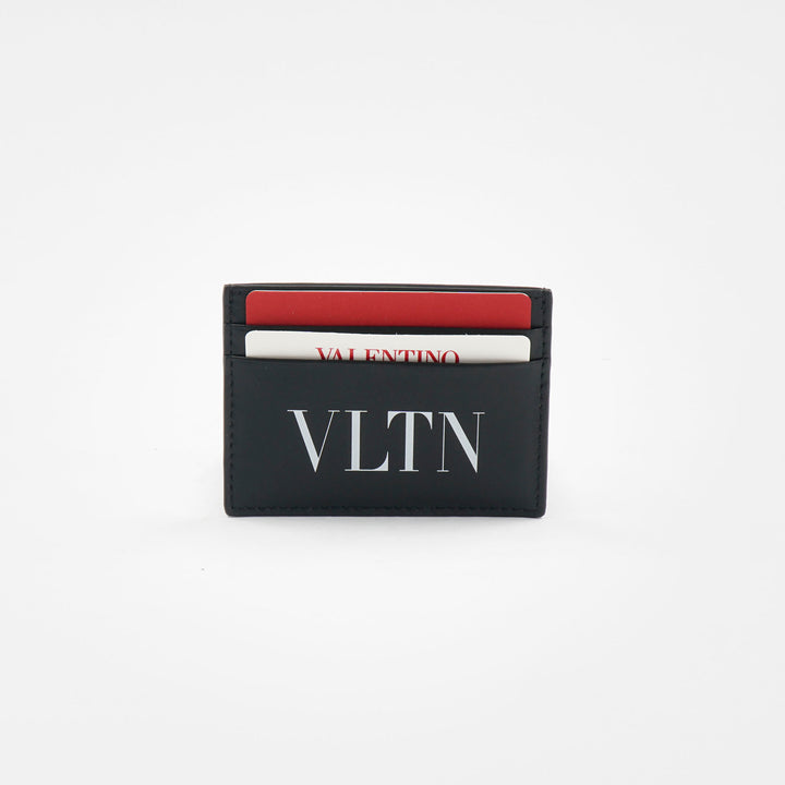 Portafoglio compatto Valentino VLTN Logo Nero - Made in Italy