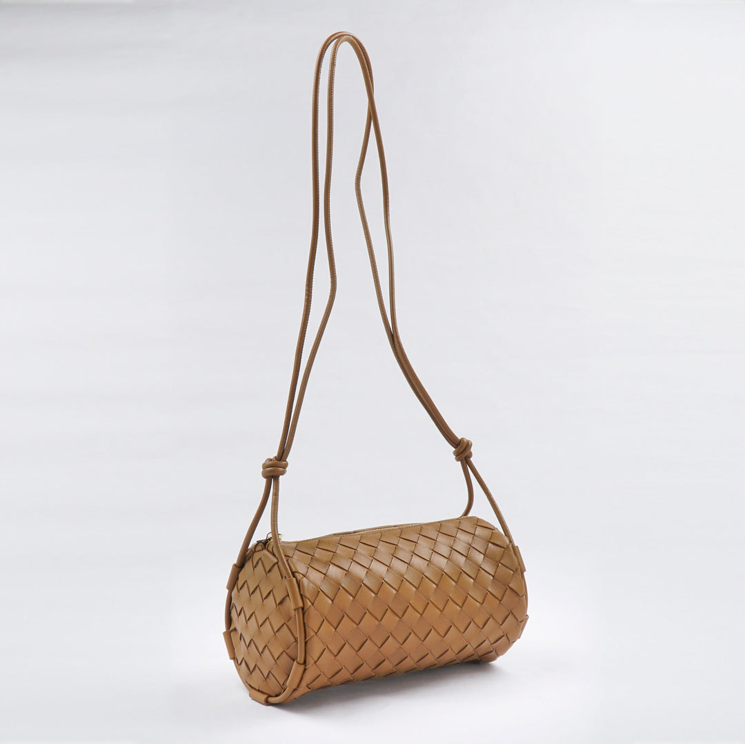 Bottega Veneta Brown Bag with Iconic Intrecciato Weave - Made in Italy