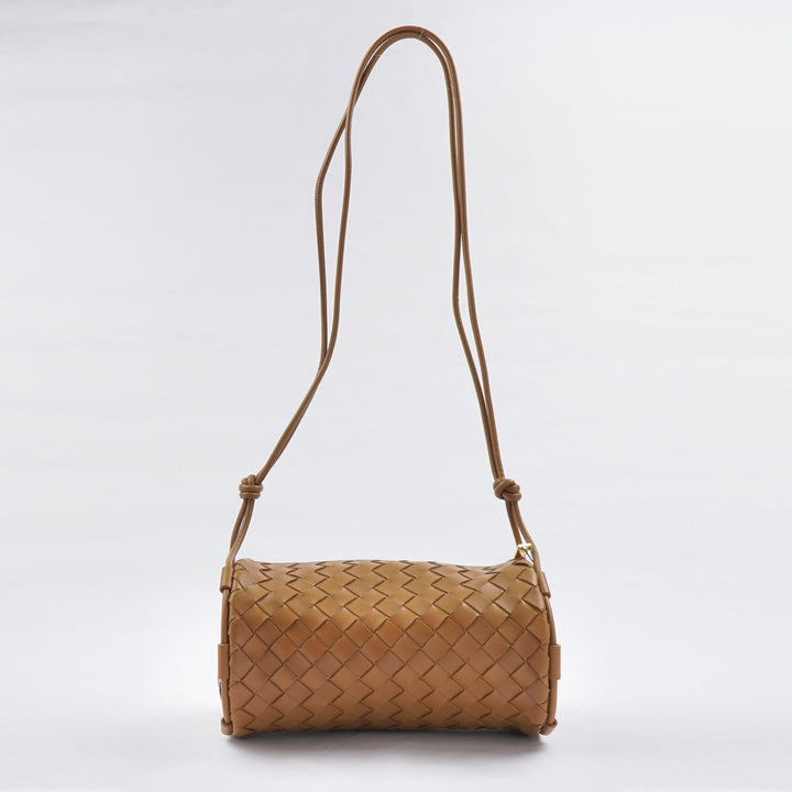 Bottega Veneta Brown Bag with Iconic Intrecciato Weave - Made in Italy