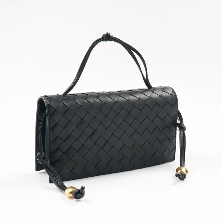 Bottega Veneta Black Intrecciato Leather Bag - Luxury Italian Design