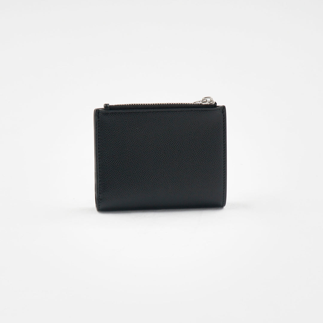 Saint Laurent Elegant Black Wallet Made in Italy