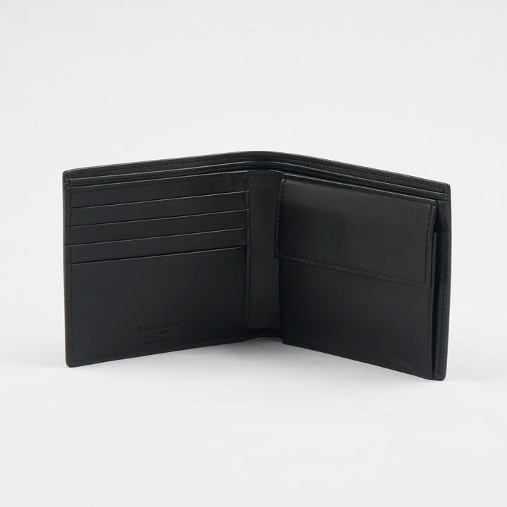 Saint Laurent Wallet in Luxurious Black Leather - Made in Italy