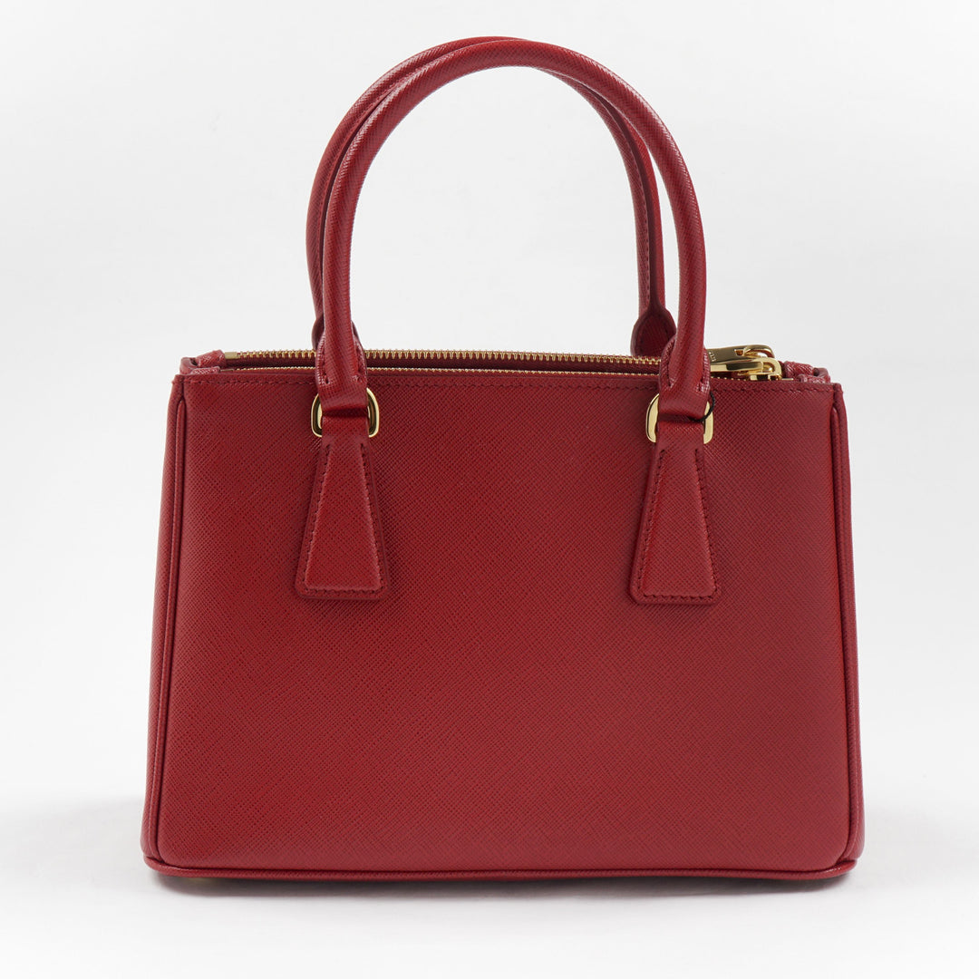 Prada Red Leather Bag with Gold-Tone Hardware