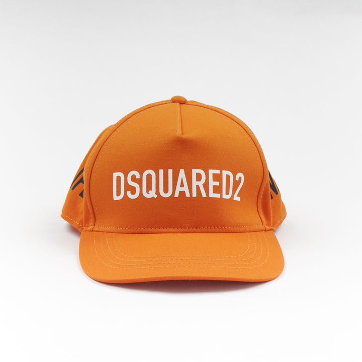 Dsquared2 Orange-Multi Logo Hat - Trendy Fashion Accessory