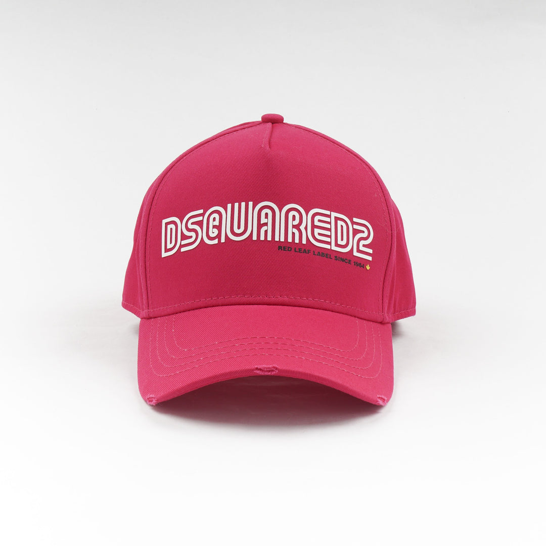 Dsquared2 Fuchsia-Multi Branded Hat with Adjustable Strap