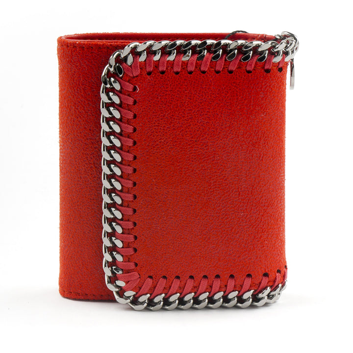 Stella McCartney Red Wallet with Chain Accents