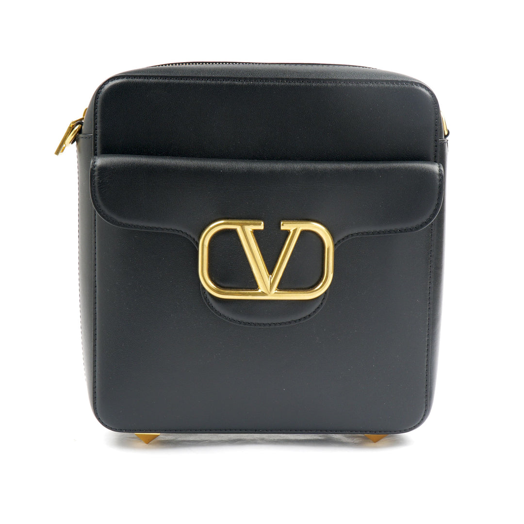 Valentino Bags Black-Gold Elegant Designer Handbag - Made in Italy