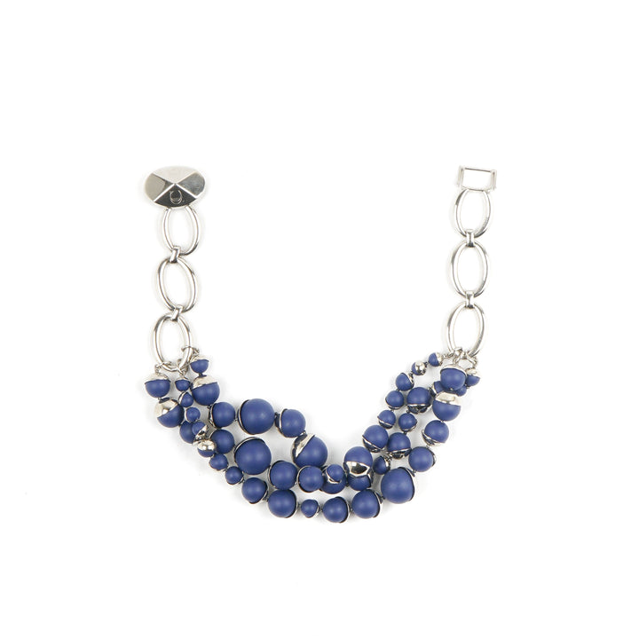 Dior Bijoux Blue-Silver Necklace - Elegant Statement Piece Made in Italy