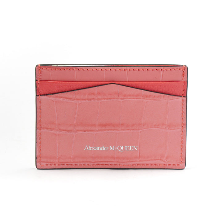 Alexander McQueen Pink-Silver Wallet with Skull Detail - Luxury Italian Craftsmanship