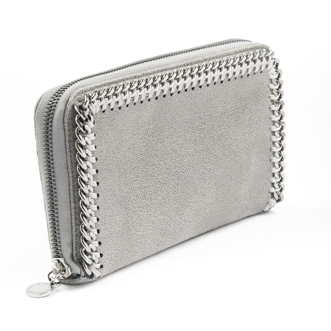 Stella McCartney Women's Grey-Silver Sustainable Wallet with Chain Detail