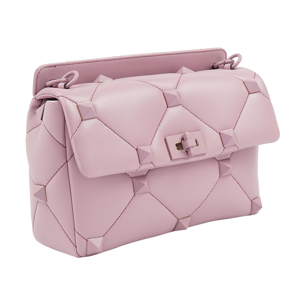 Valentino Lilac Quilted Bag with Signature Stud Detailing