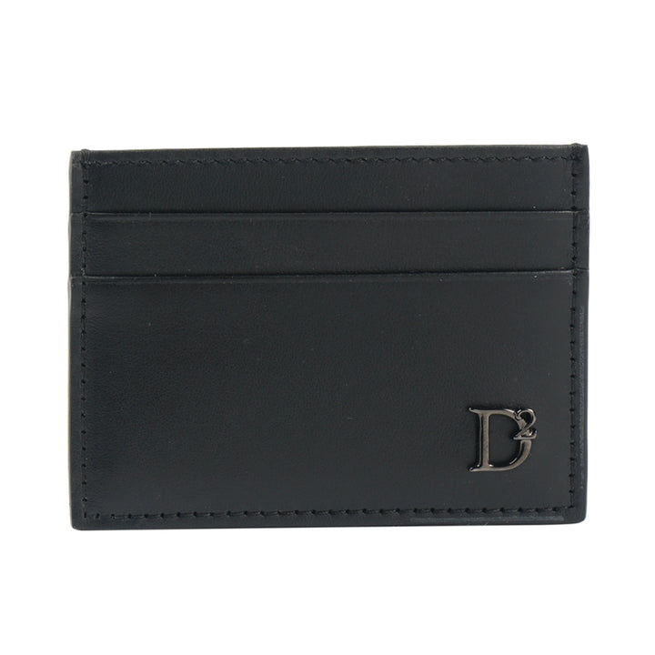 Dsquared2 Black Leather Wallet with Multiple Card Slots