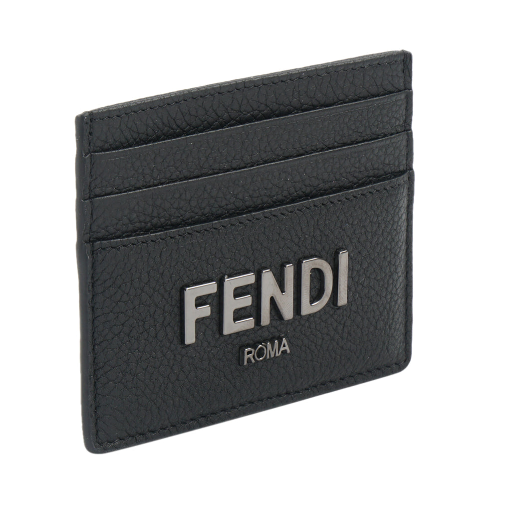 Fendi Wallets Black - Luxury Leather Wallet with Embossed Logo