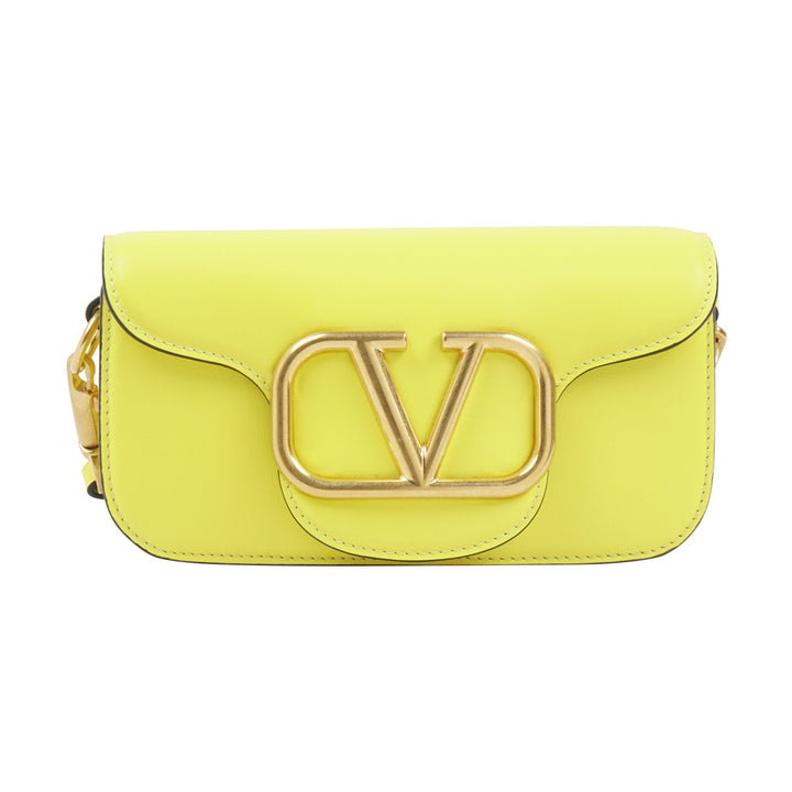 Valentino Bags Yellow Bag with Bold V-logo and Versatile Strap - Made in Italy