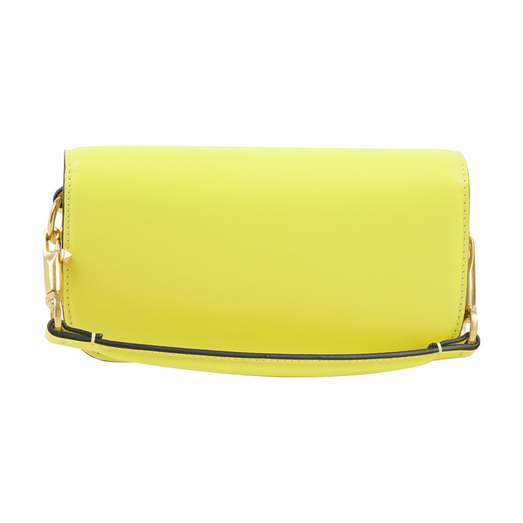 Valentino Bags Yellow Bag with Bold V-logo and Versatile Strap - Made in Italy