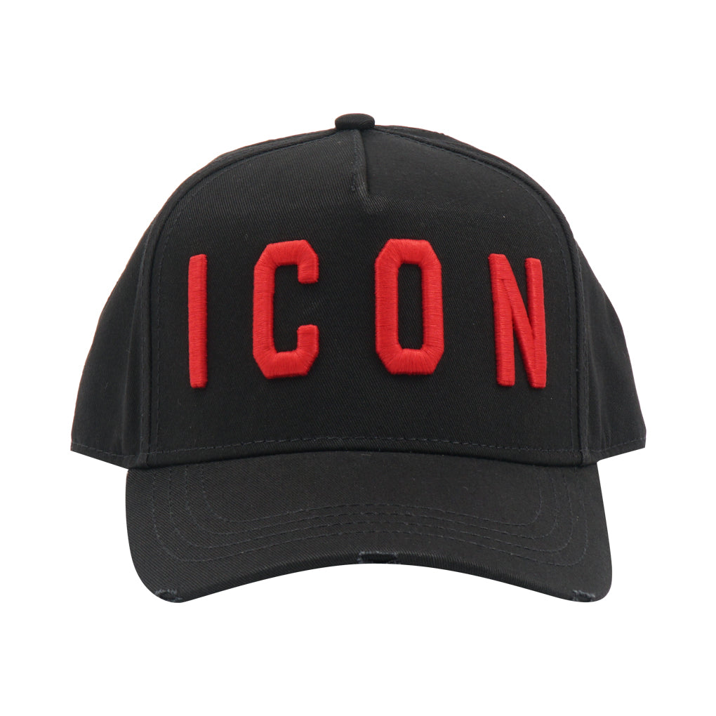 Dsquared2 Icon Hat - Black and Red Contrasting Design