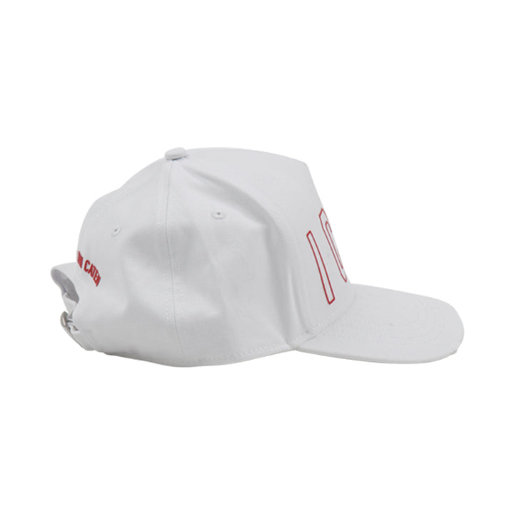 Dsquared2 "ICON" Logo White-Red Hat with Adjustable Strap