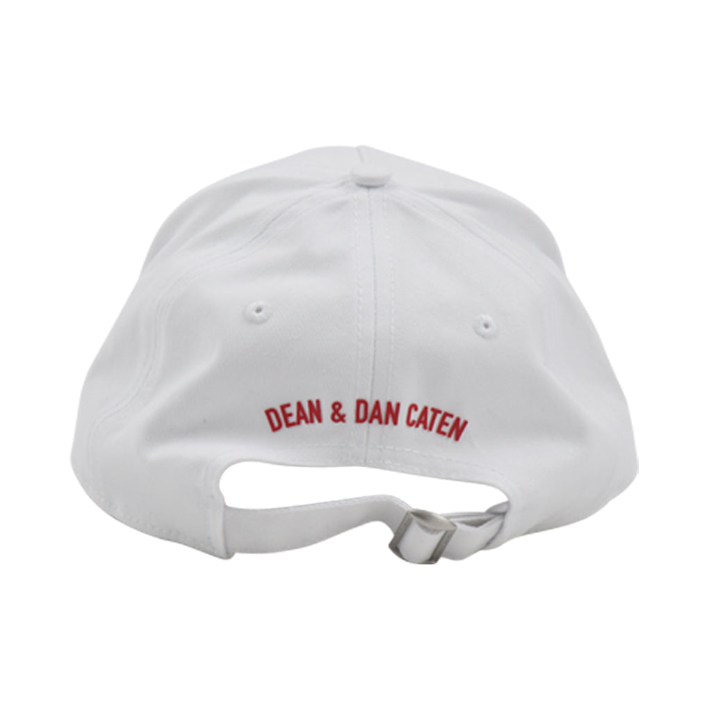 Dsquared2 "ICON" Logo White-Red Hat with Adjustable Strap