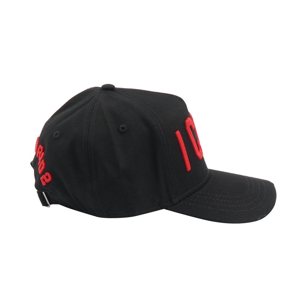 Dsquared2 Icon Hat - Black and Red Contrasting Design