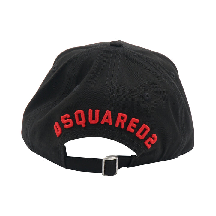 Dsquared2 Icon Hat - Black and Red Contrasting Design