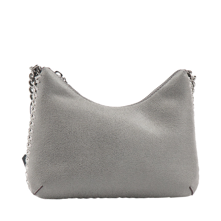 Stella McCartney Eco-Friendly Vegan Leather Bag with Chain Detailing - Grey Silver