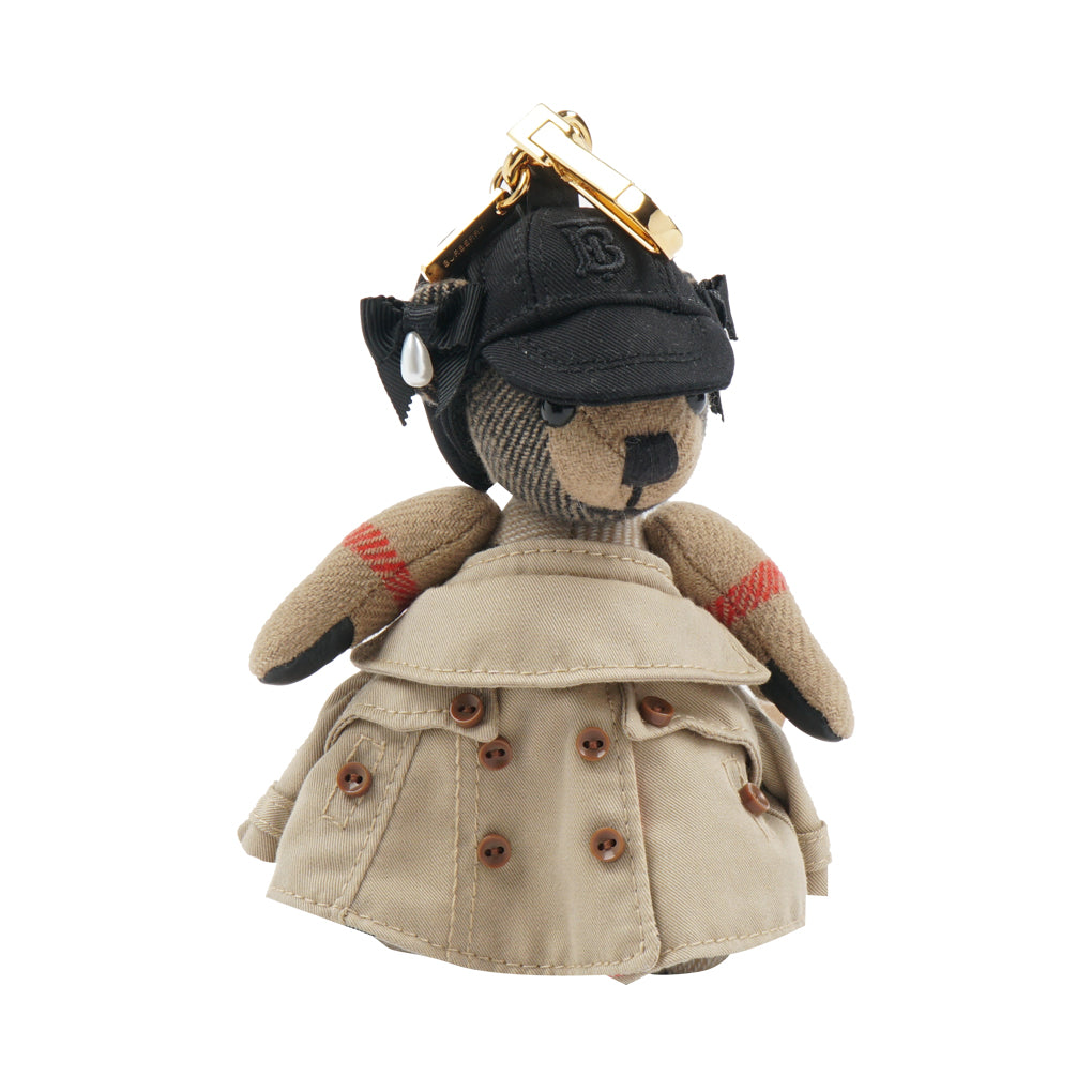 Burberry Iconic Teddy Bear Keychain with Mini Trench Coat - Beige Multi