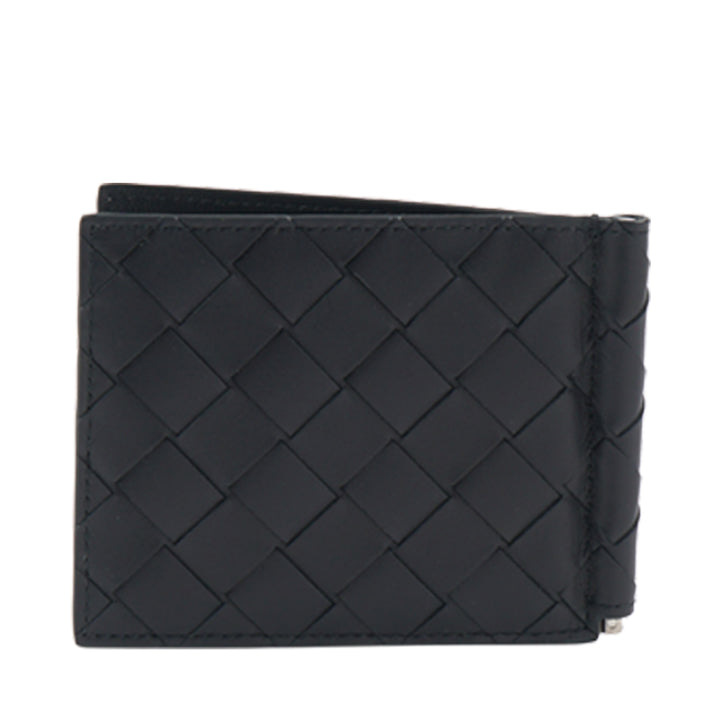 Bottega Veneta Blue Leather Wallet with Intrecciato Weave - Made in Italy