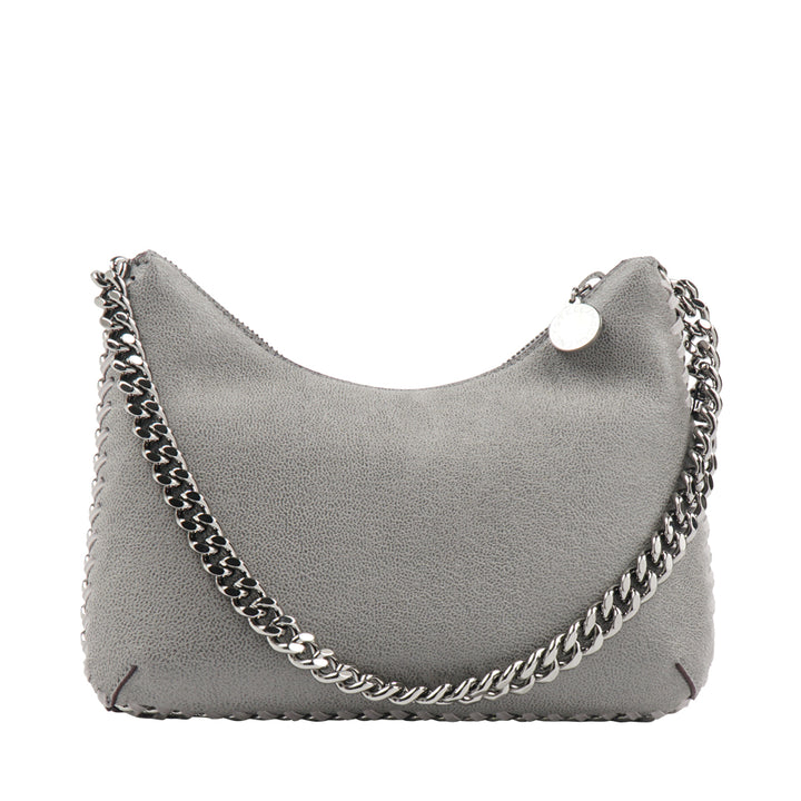 Stella McCartney Eco-Friendly Vegan Leather Bag with Chain Detailing - Grey Silver