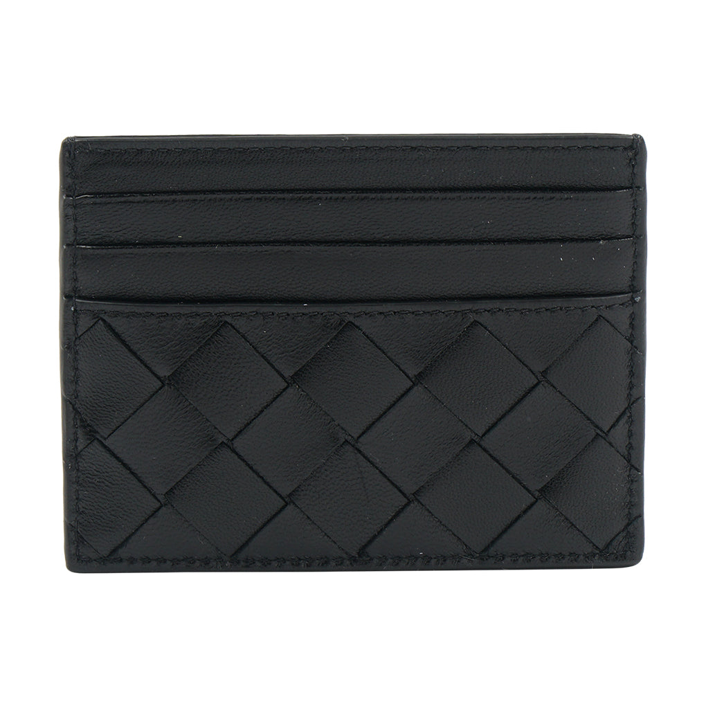 Bottega Veneta Black Woven Leather Wallet - Made in Italy