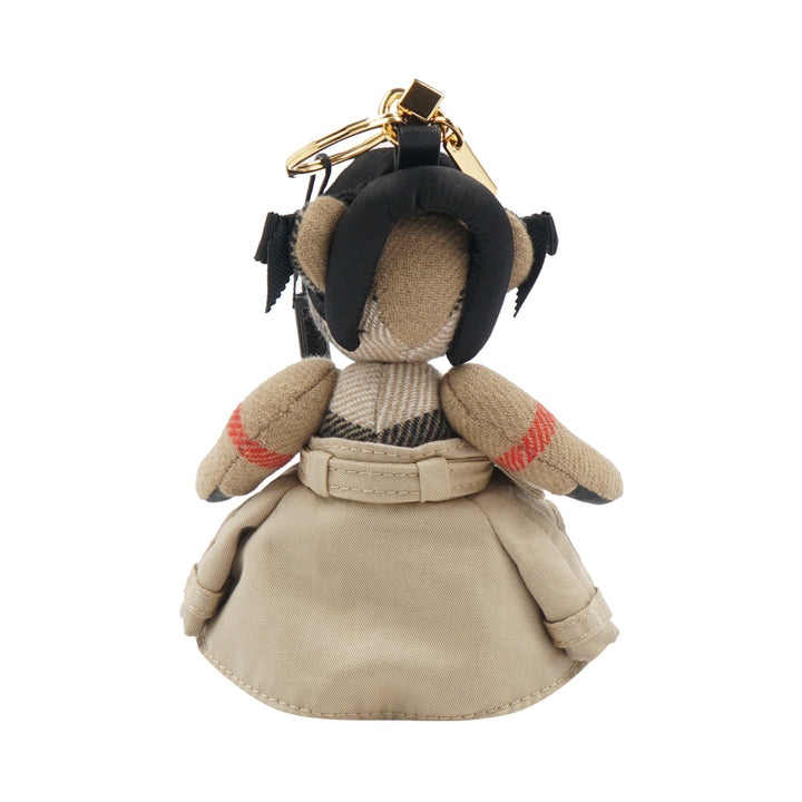 Burberry Iconic Teddy Bear Keychain with Mini Trench Coat - Beige Multi