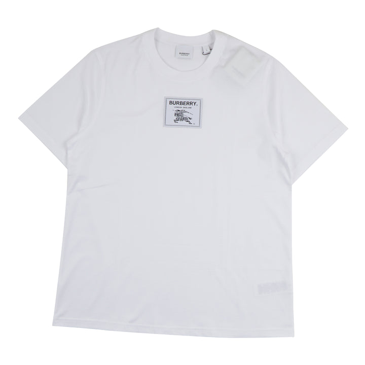 Burberry White T-shirt or Polo with Classic Logo - Premium Soft Fabric