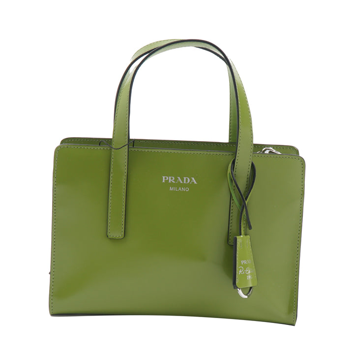 Prada Green Bag - Luxurious Italian-Made Accessory with Ample Storage Space