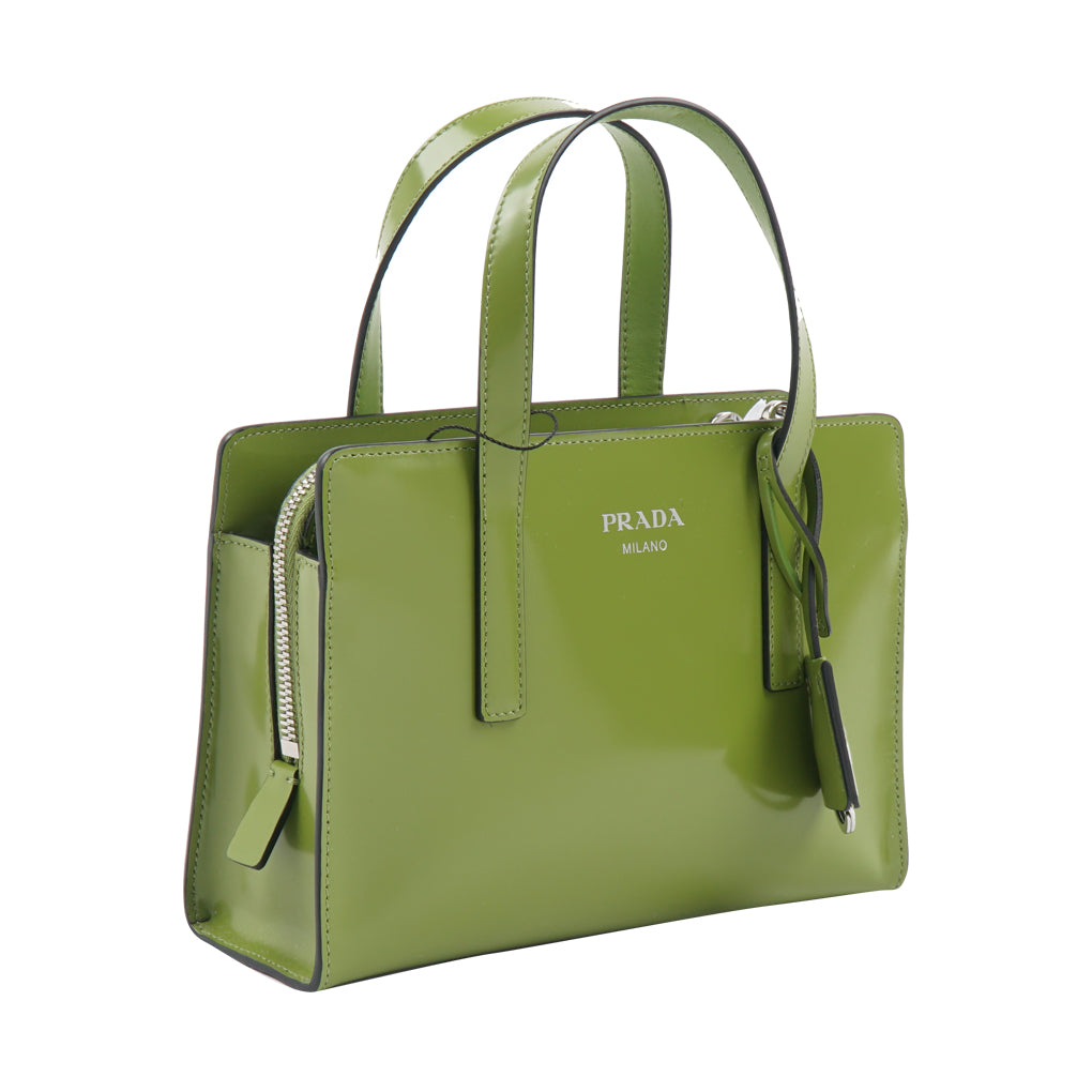 Prada Green Bag - Luxurious Italian-Made Accessory with Ample Storage Space