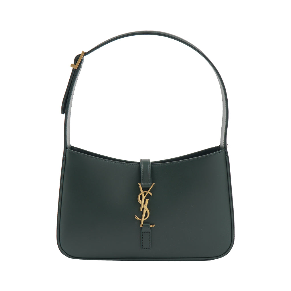 Saint Laurent Green Bag with Gold-Tone Hardware and Adjustable Strap - Made in Italy