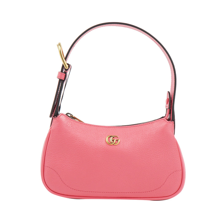 Gucci Pink-Gold Leather Bag with Signature GG Logo