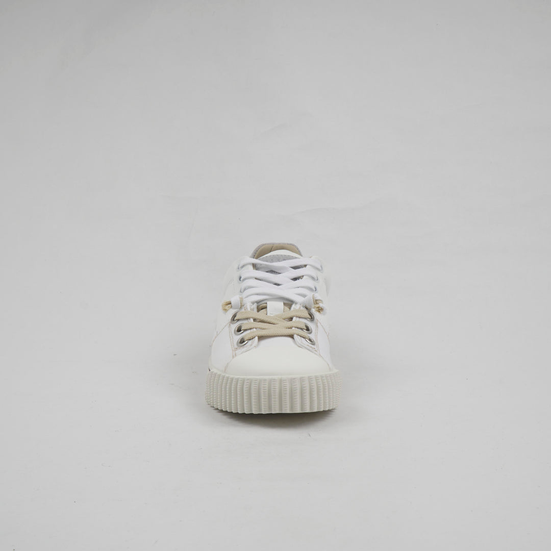 Maison Margiela Avant-Garde White-Grey Sneakers with Deconstructed Design