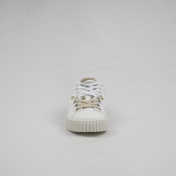 Maison Margiela Avant-Garde White-Grey Sneakers with Deconstructed Design